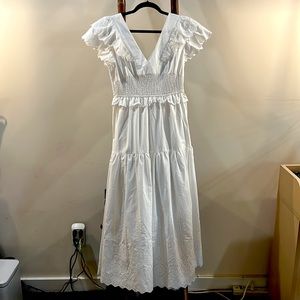 Moon River white cotton tiered dress. Size Small $60.0